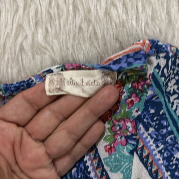 Alterd state blue floral flowing summer dress size small - Picture 4 of 6